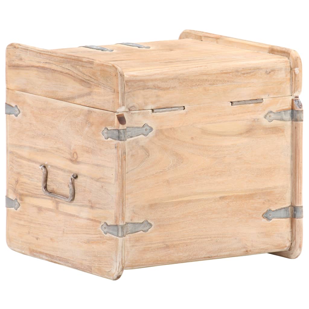Chest 15.7"x15.7"x15.7" Solid Acacia Wood