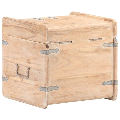 Chest 15.7"x15.7"x15.7" Solid Acacia Wood