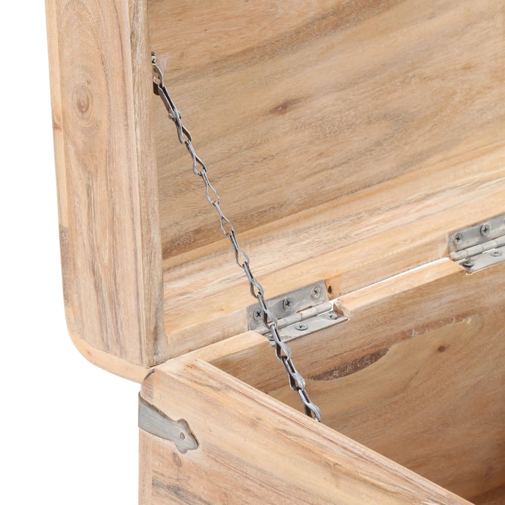Chest 15.7"x15.7"x15.7" Solid Acacia Wood