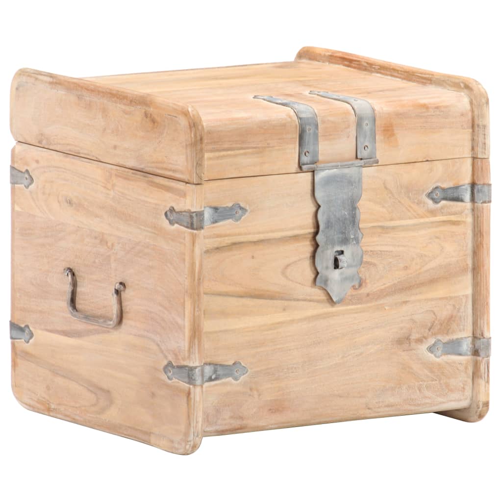 Chest 15.7"x15.7"x15.7" Solid Acacia Wood