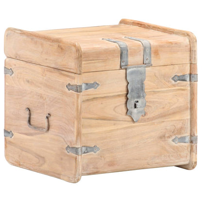 Chest 15.7"x15.7"x15.7" Solid Acacia Wood