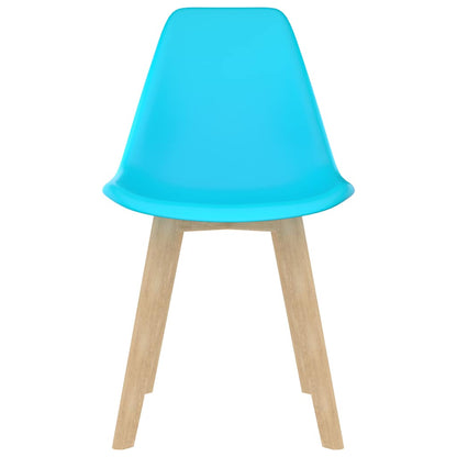 Dining Chairs 2 pcs Blue Plastic
