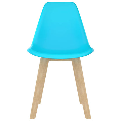 Dining Chairs 6 pcs Blue Plastic