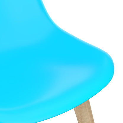 Dining Chairs 6 pcs Blue Plastic