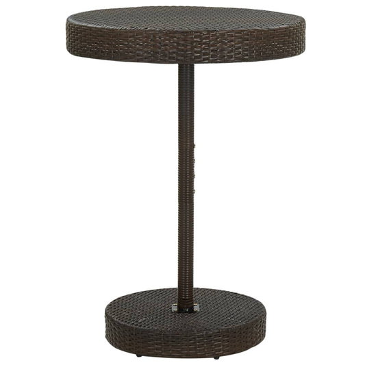 Garden Table | Brown | Poly Rattan, Powder-Coated Steel | Standard