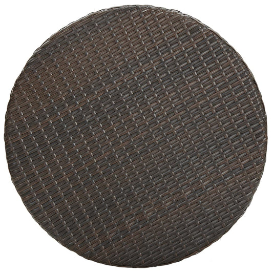 Garden Table | Brown | Poly Rattan, Powder-Coated Steel | Standard