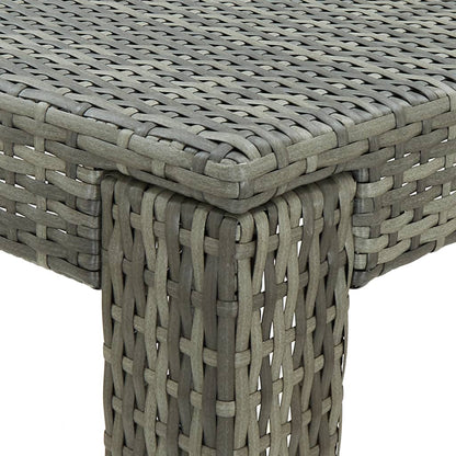 Garden Bar Table Grey 60.5x60.5x110.5 cm Poly Rattan