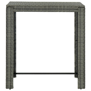 Garden Bar Table Grey 100x60.5x110.5 cm Poly Rattan