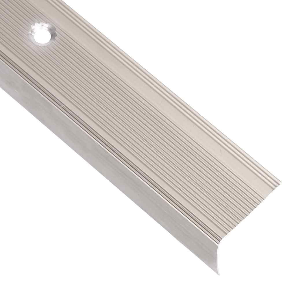 Stair Nosings in L-shape 15 pcs Aluminium 90 cm Champagne