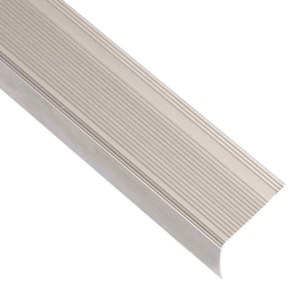Stair Nosings in L-shape 5 pcs Aluminium 90 cm Champagne