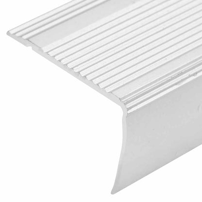 Stair Nosings in L-shape 15 pcs Aluminium 100 cm Silver
