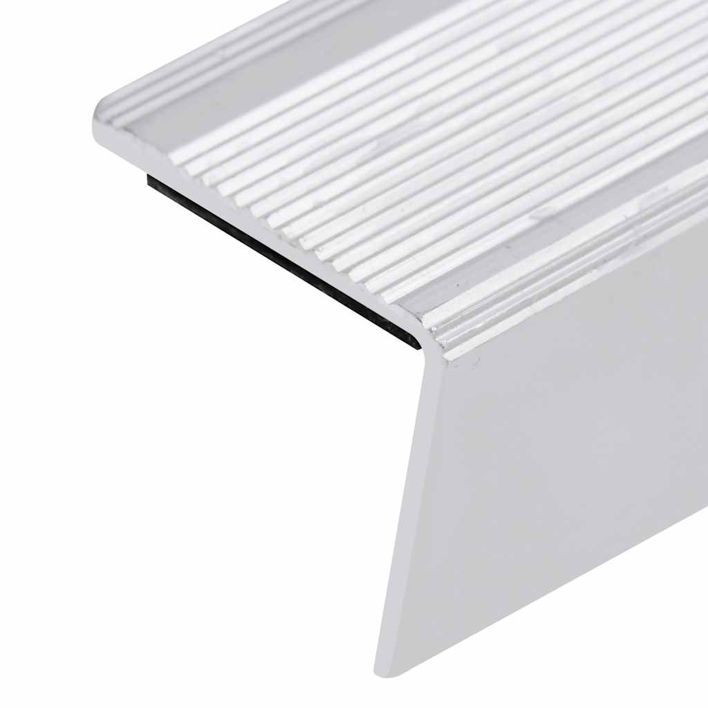 Stair Nosings in L-shape 5 pcs Aluminium 100 cm Silver
