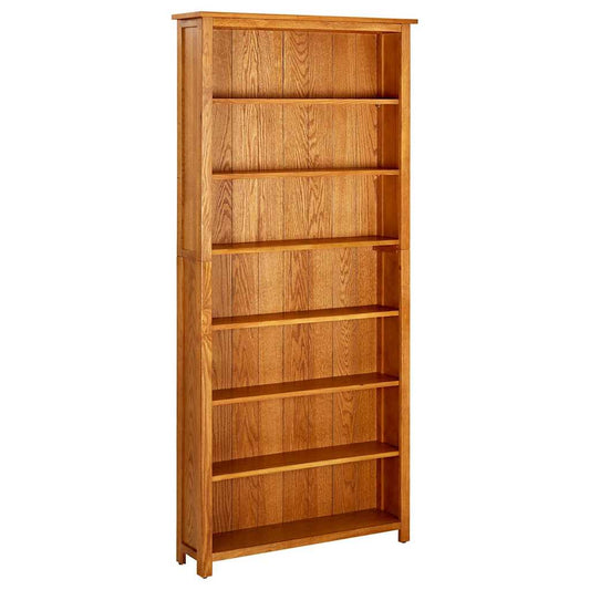 Bookcase | Natural Oak | Solid Oak Wood, MDF | 200 cm height | Bookcase