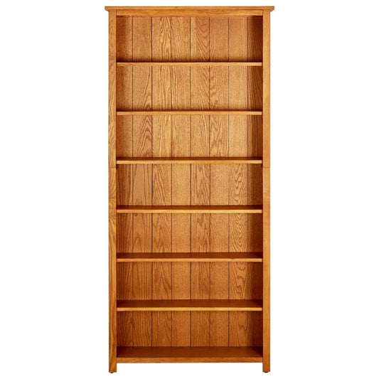 Bookcase | Natural Oak | Solid Oak Wood, MDF | 200 cm height | Bookcase