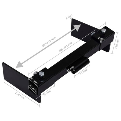 Snow Plow Adapter for Lawn Mower Black