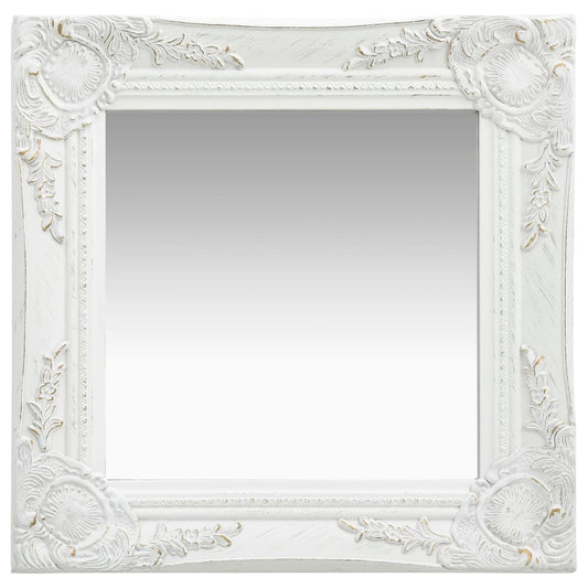 Wall Mirror | White | Wood, Glass, Engineered Wood | 40x40 cm