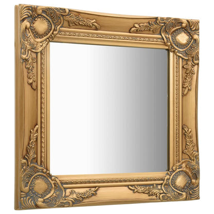 Wall Mirror Baroque Style 40x40 cm Gold