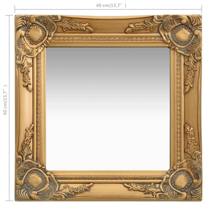 Wall Mirror Baroque Style 40x40 cm Gold