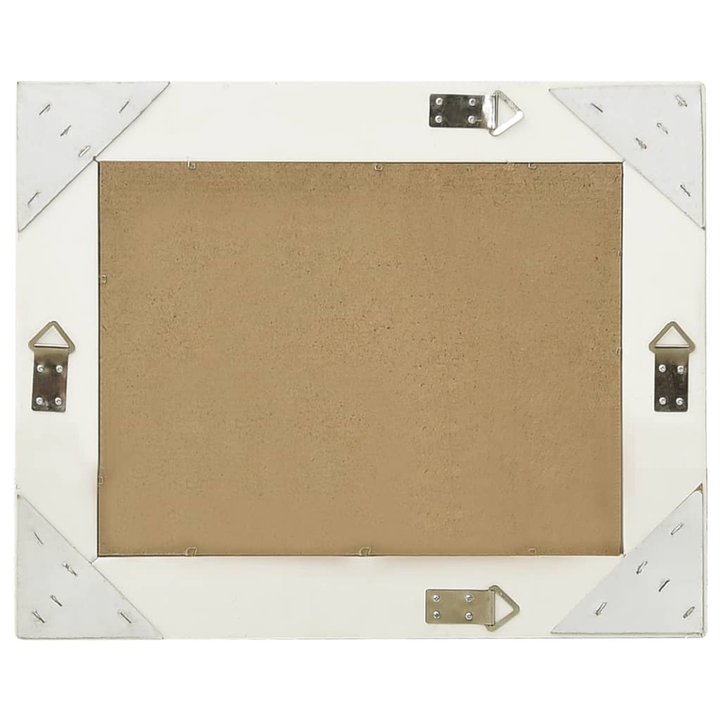 Wall Mirror Baroque Style 50x40 cm White