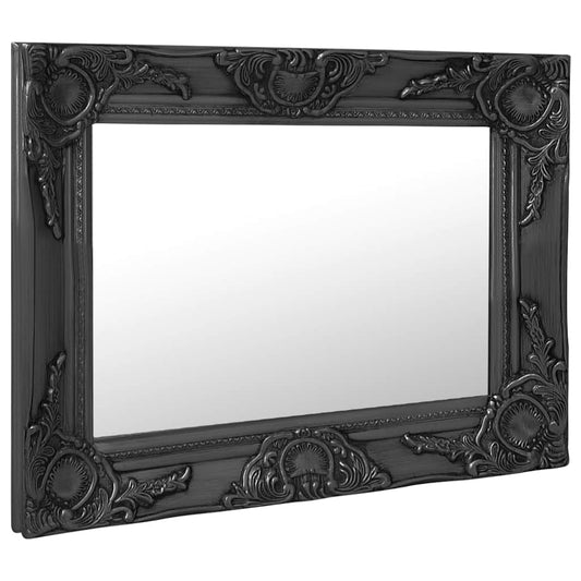 Wall Mirror | Black | Wood, glass, engineered wood | 50x40 cm