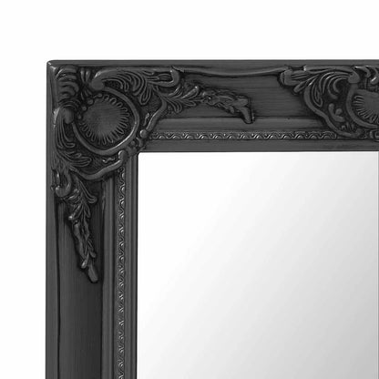 Wall Mirror | Black | Wood, glass, engineered wood | 50x40 cm