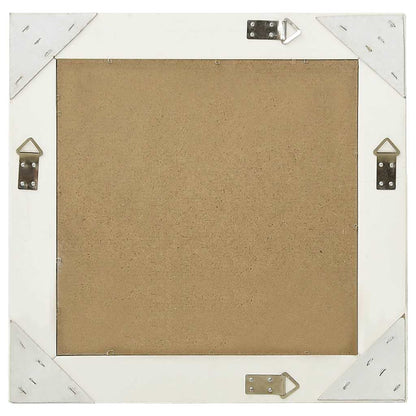 320312 vidaXL Wall Mirror Baroque Style 50x50 cm White