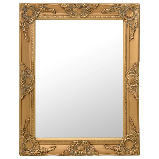 Wall Mirror | Gold | Wood, glass, engineered wood | 50x60 cm | Mirror