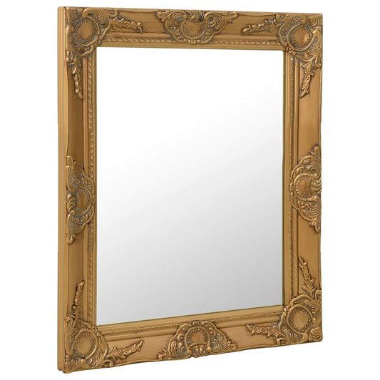 Wall Mirror | Gold | Wood, glass, engineered wood | 50x60 cm | Mirror