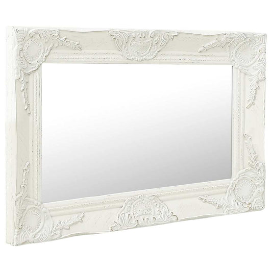 Wall Mirror | White | Wood, Glass, Engineered Wood | 60x40 cm