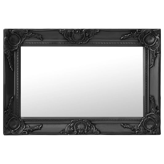 Wall Mirror | Black | Wood, glass, engineered wood | 60x40 cm
