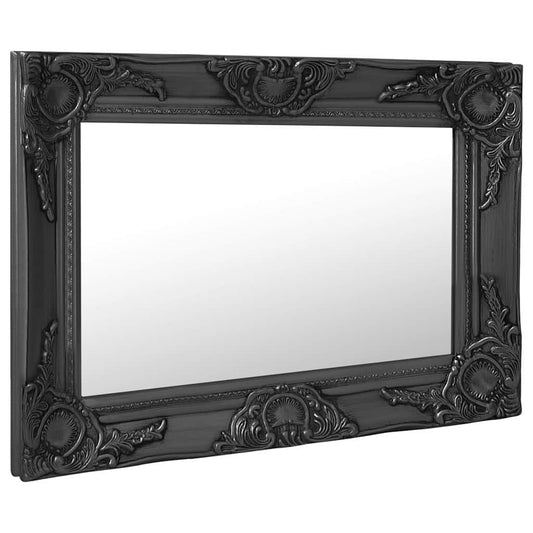 Wall Mirror | Black | Wood, glass, engineered wood | 60x40 cm