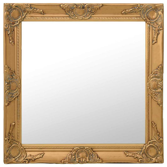 Wall Mirror | Gold | Wood | 60cm x 60cm | Wall mounting | Wall Mirror