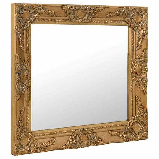 Wall Mirror | Gold | Wood | 60cm x 60cm | Wall mounting | Wall Mirror