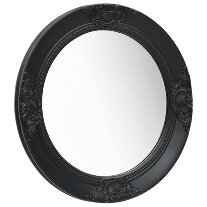 Wall Mirror Baroque Style 50 cm Black