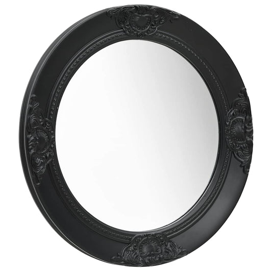320347 vidaXL Wall Mirror Baroque Style 50 cm Black