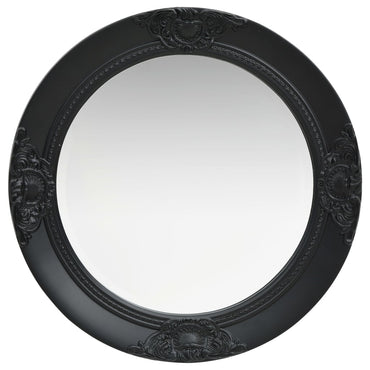 Wall Mirror Baroque Style 50 cm Black