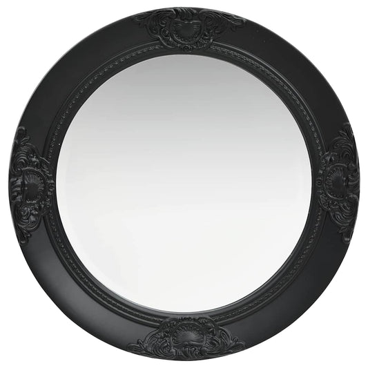 320347 vidaXL Wall Mirror Baroque Style 50 cm Black