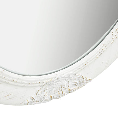 Wall Mirror Baroque Style 50x60 cm White