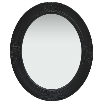Wall Mirror Baroque Style 19.7"x23.6" Black