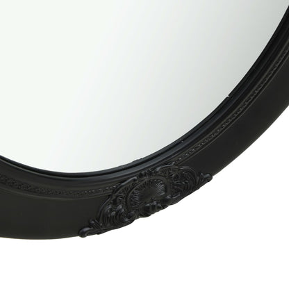 Wall Mirror Baroque Style 19.7"x23.6" Black