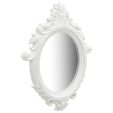 Wall Mirror Castle Style 56x76 cm White