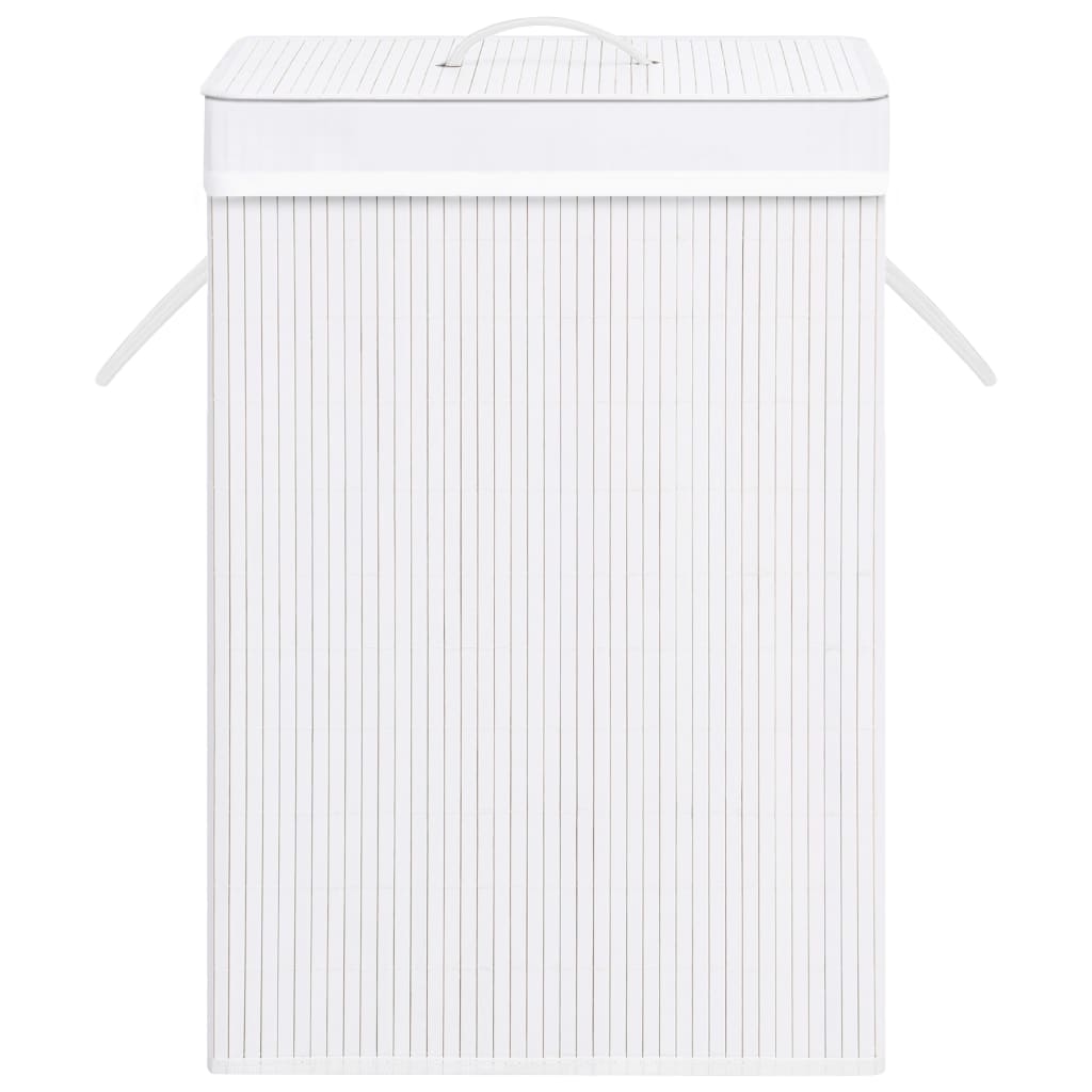 Bamboo Laundry Basket White 72 L