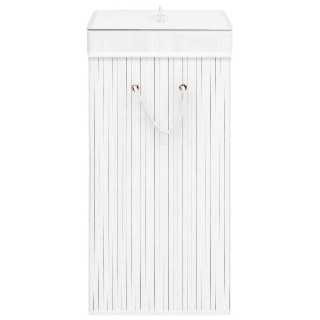 Bamboo Laundry Basket White 72 L