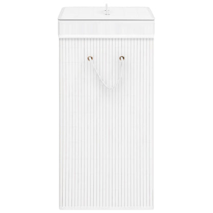 Bamboo Laundry Basket White 72 L