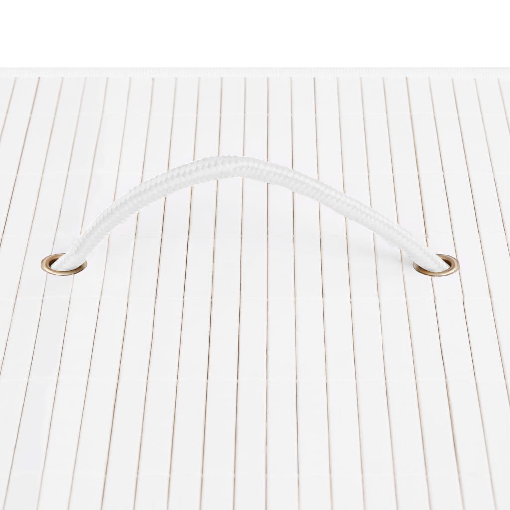 Bamboo Laundry Basket White 72 L