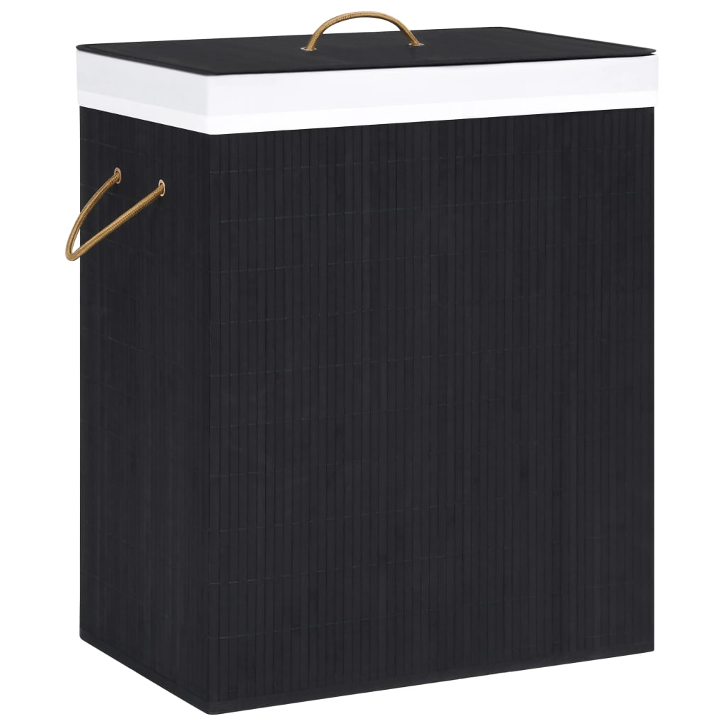 Bamboo Laundry Basket Black 100 L