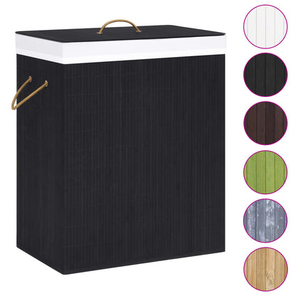 Bamboo Laundry Basket Black 100 L