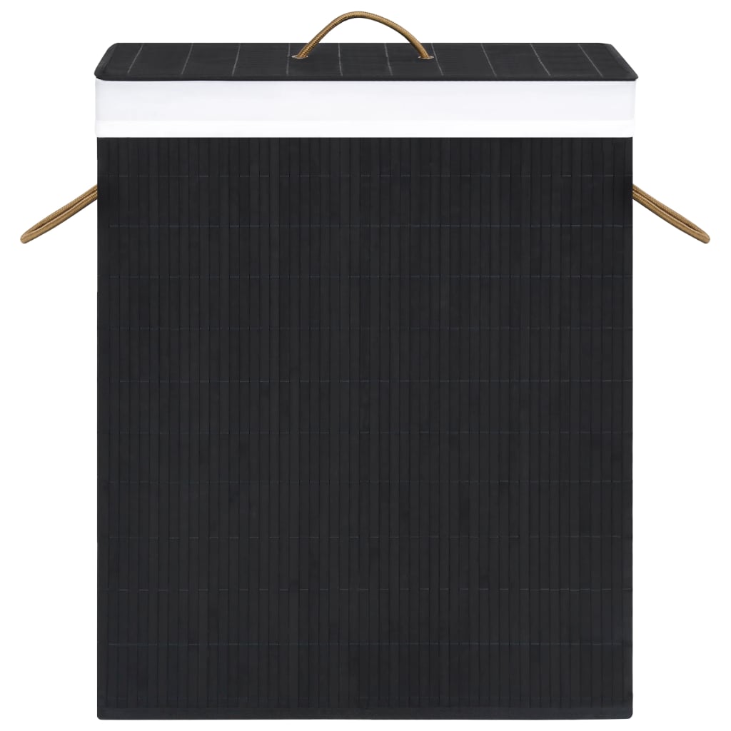 Bamboo Laundry Basket Black 100 L