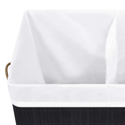 Bamboo Laundry Basket Black 100 L