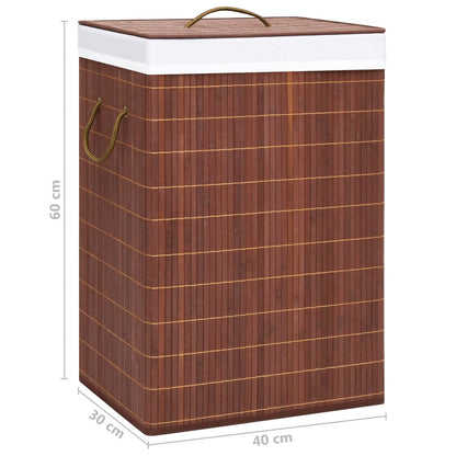 Bamboo Laundry Basket Brown 72 L